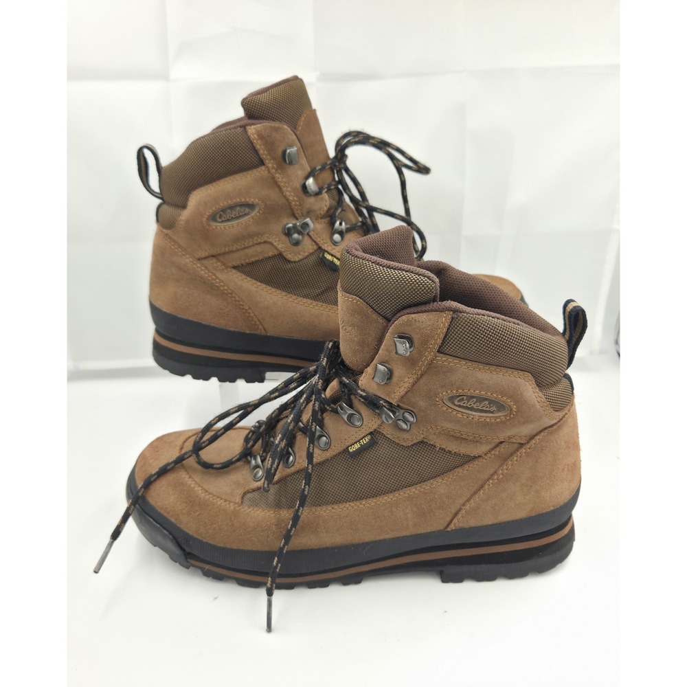 Cabelas Mens 9.5 EE Gore-Tex Waterproof Suede Hiking Boots Brown 81-2388 Wide